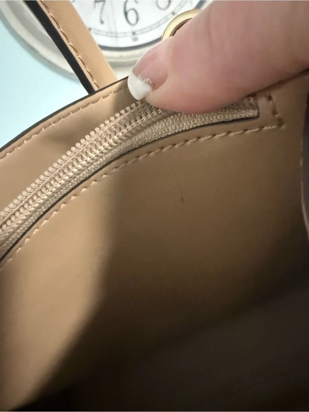 Michael Kors Beige and Yellow Stripe Satchel Handbag with Crossbody & bag charm!